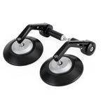 Custom 4" Round Handlebar Mirror Set for Motorcycles (16-19MM Adaptors)