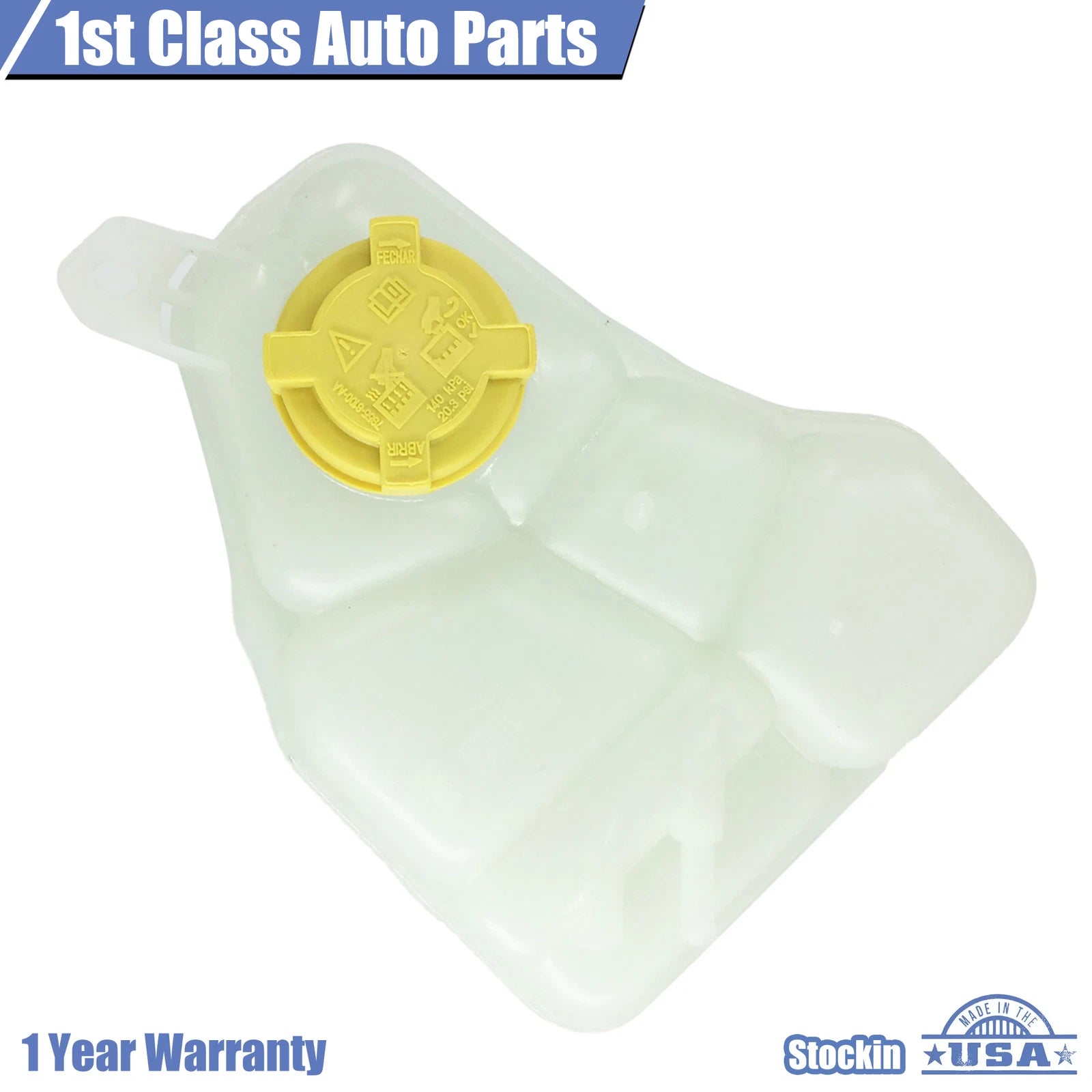 Coolant Reservoir Tank with Cap for Ford Fiesta (2003–2012)