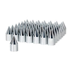 Chrome Spike Lug Nut Covers 33mm Push-On for Set of 60 Compatible with Toyota (2005–2015)