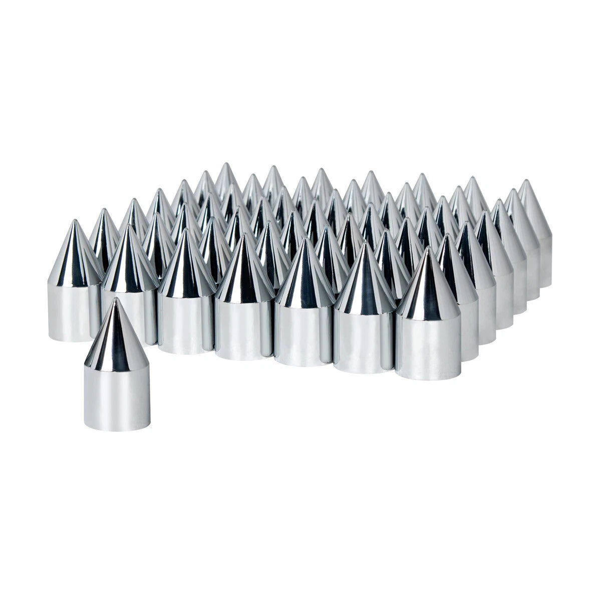 Chrome Spike Lug Nut Covers 33mm Push-On for Set of 60 Compatible with Toyota (2005–2015)