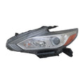 Driver Halogen Headlight Assembly w/o LED Daytime Running Light w/Chrome Bezel