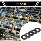 Set of 5 Oil Seal Rotary Shaft Seal NBR Rubber 25x52x7mm