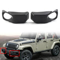 Black Front Bumper Fog Light Bezels for Jeep Wrangler (2013-2017)