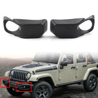 Black Front Bumper Fog Light Bezels for Jeep Wrangler (2013-2017)
