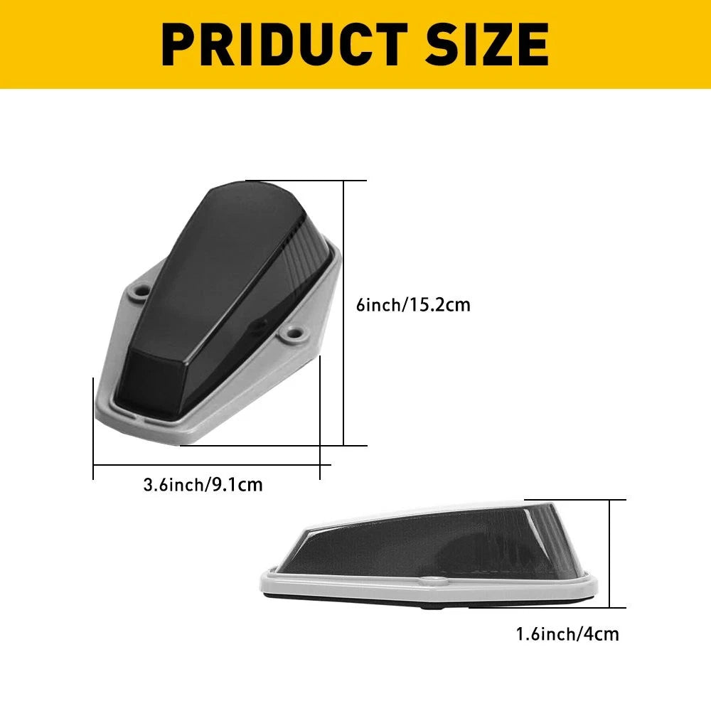 5 Cab Roof Light Marker for Ford Super Duty (1973–1997) - Smoke White w/ Base Housing