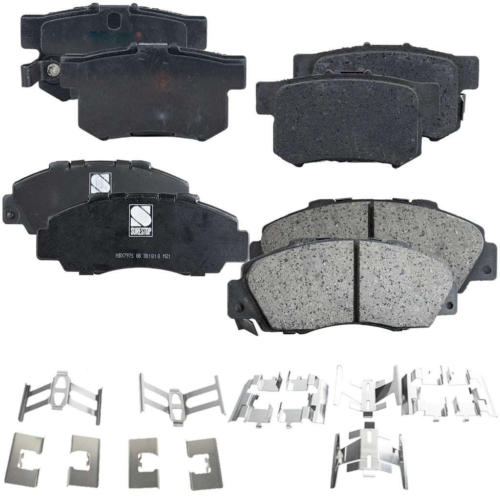 Set of 4 Ceramic Brake Pads for Honda Odyssey (1995–1998)