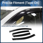 Set of 4 Window Deflectors for Ford Focus (2012) - Black Vent Visors