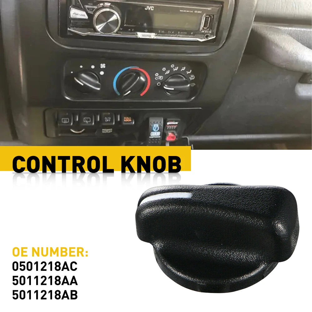 Set of 1 Control Knob Fan Speed Heater A/C for Jeep Wrangler TJ (1999–2006) 5011218AA