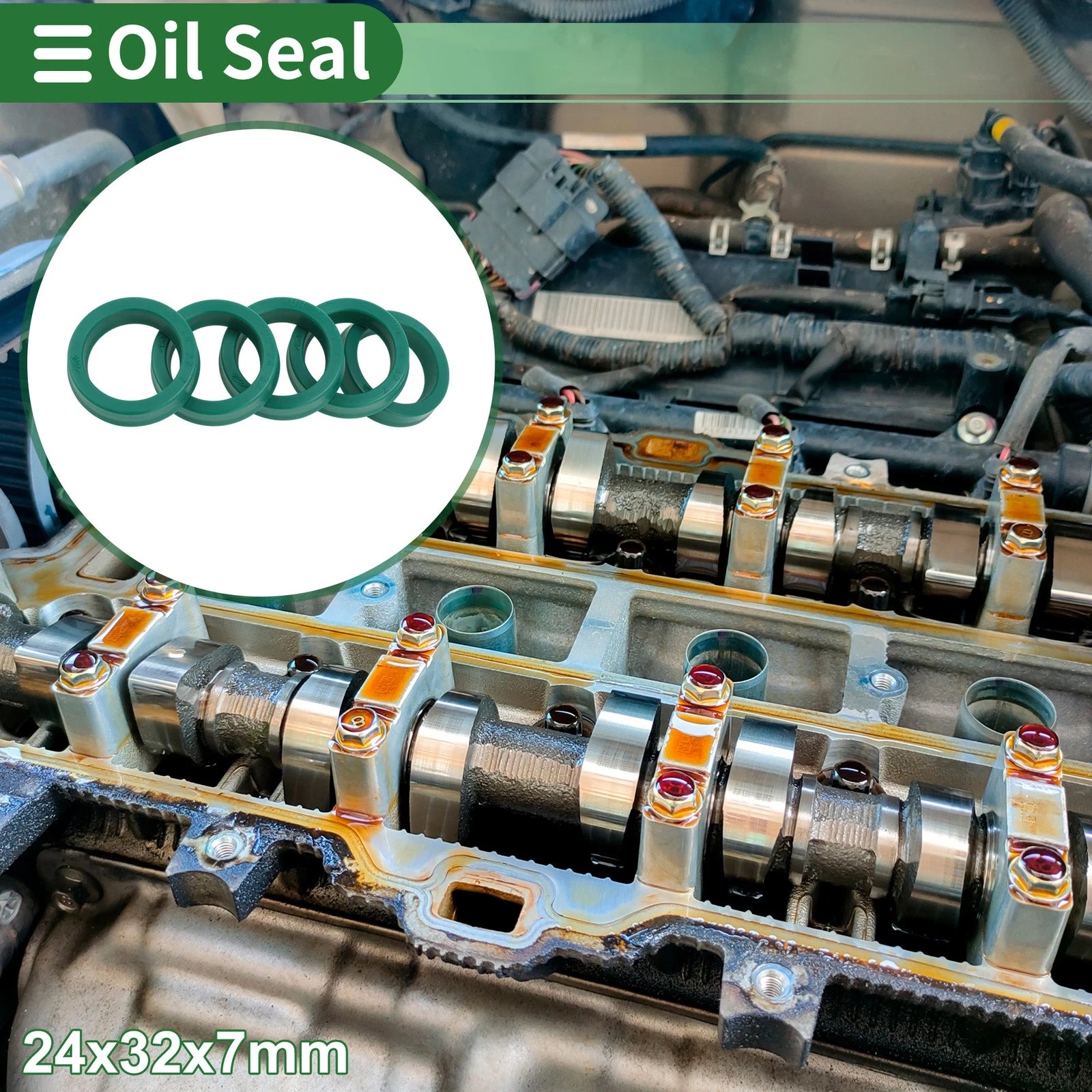 Set of 5 Oil Seal Rotary Shaft Seal 24x32x7mm for Various Models