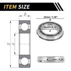 Deep Groove Ball Bearing 6804NR for Scooter Skateboard (20x32x7mm)