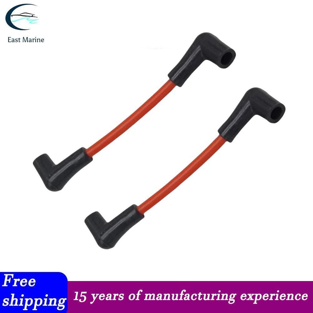 2pcs Spark Plug Wire for Johnson Evinrude Outboard (Replace 582365, 18-8816)