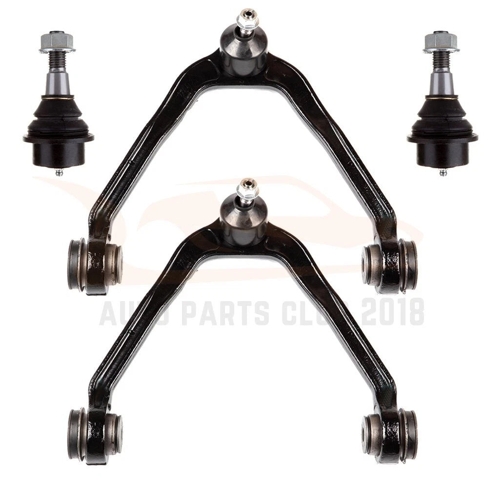 Set of 4 Front Upper Control Arms & Lower Ball Joints for Cadillac Escalade (2002–2006)