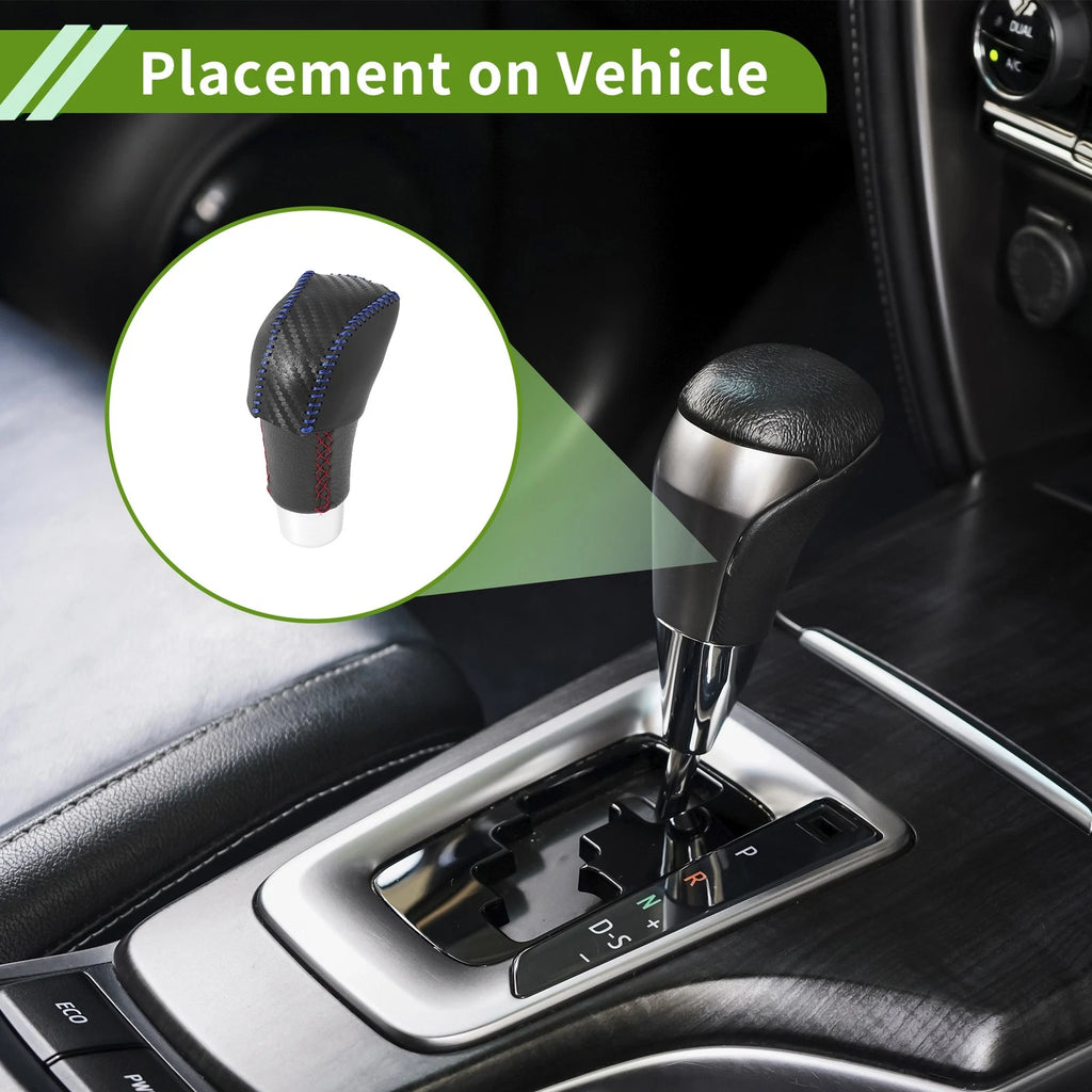 1 Pc Gear Shift Knob Cover for Lexus RX350 (2023–2024) Black Microfiber Leather