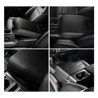 Black Leather Center Armrest Console Lid Cover for Ford F150 (2015-2020)