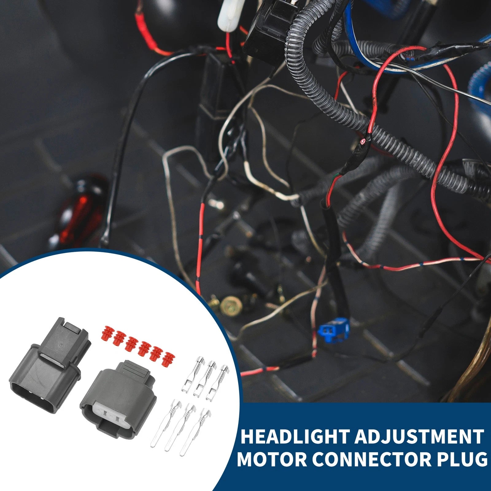 3 Pin Headlight Adjustment Motor Connector Plug for Honda K Series K20 (2000–2009)