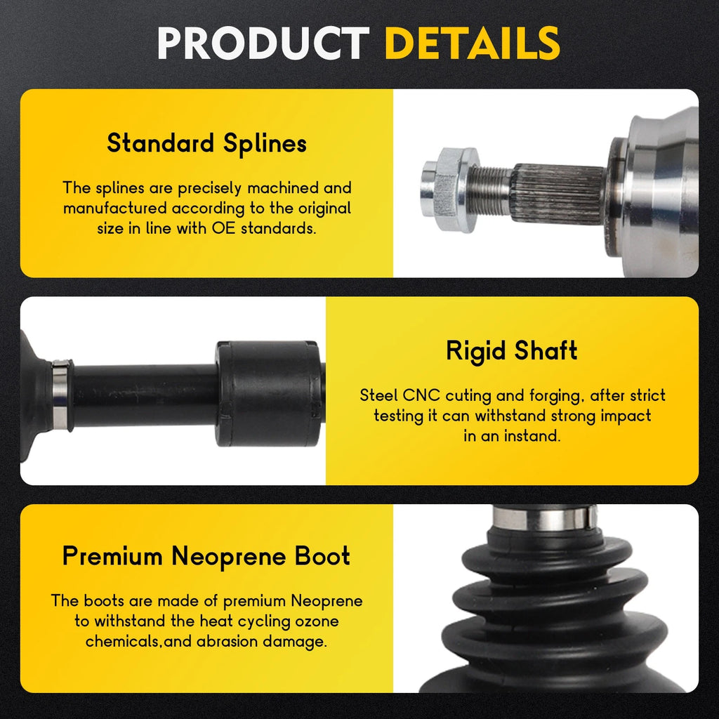 CV Axle Shaft Assembly for Chrysler 200 2.4L (2015–2017)