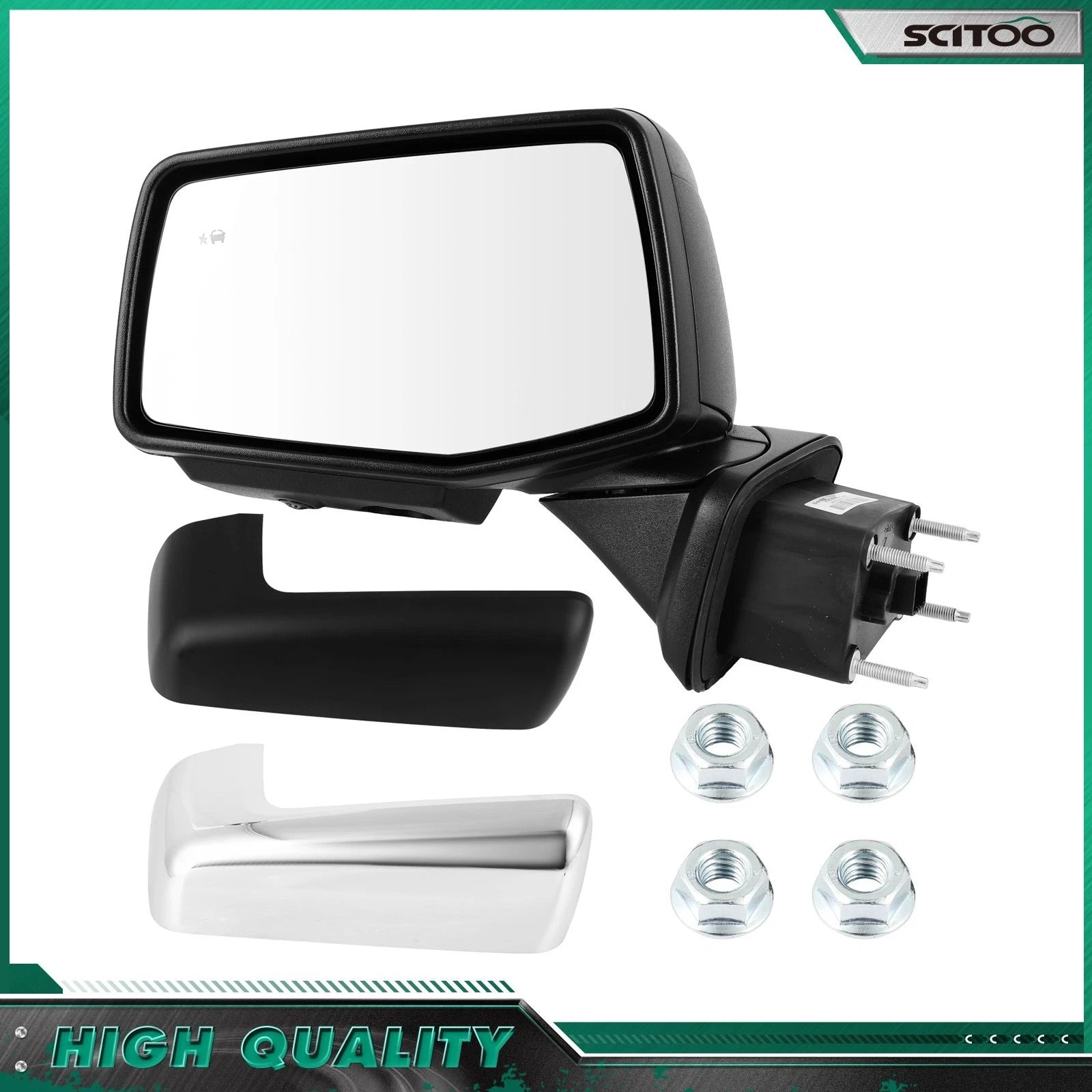 Left Side View Mirror for Chevrolet Silverado 1500 (2019–2023) Heated, 16 Pins