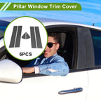 6 Pcs Pillar Window Trim for Chevy Trailblazer (2021–2024) Carbon Fiber Black