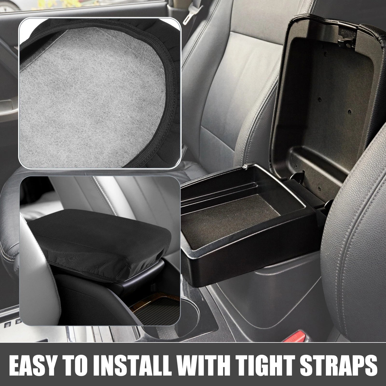 Center Console Armrest Cover for Nissan Altima (2007–2012) Black