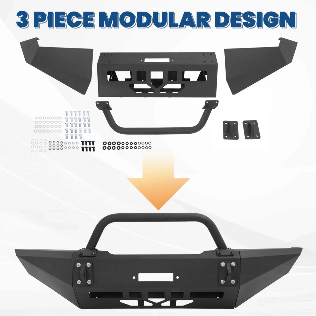 Steel Front Bumper Assembly with Bull Bar for Dodge Ram 1500 (1994–2001)