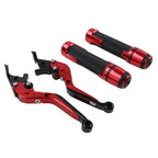 Set of 2 Red Extendable Brake Clutch Lever for Kawasaki Ninja 250 (2008–2012)