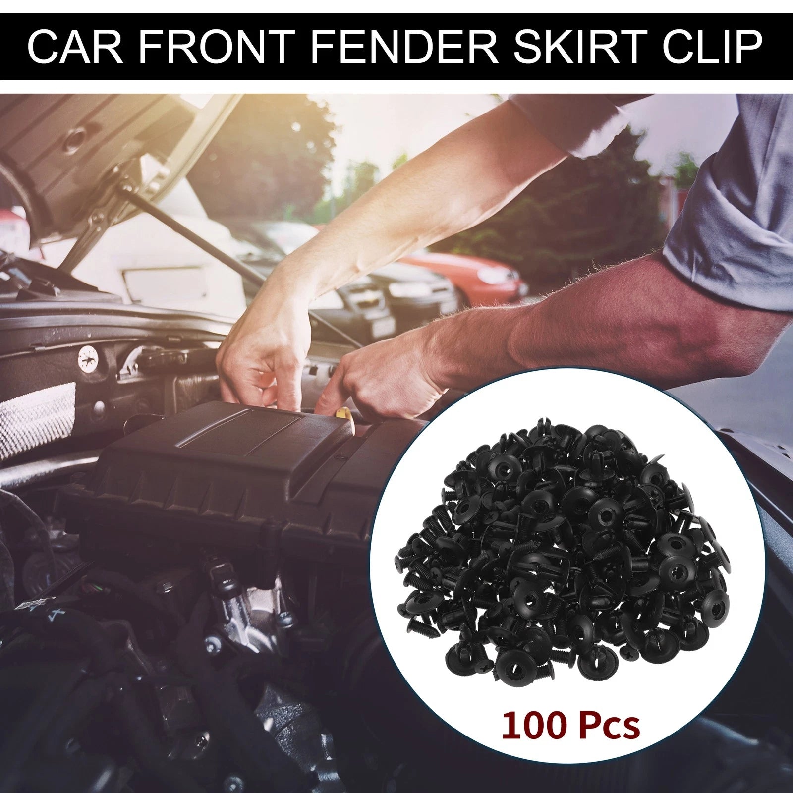 100 Pcs Front Fender Skirt Clip for Kia Soul (2010–2019) & Kia Spectra
