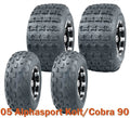 Set of 4 ATV Tires 19x7-8 & 18x9.5-8 for Alphasport Kolt/Cobra 90 (2005)