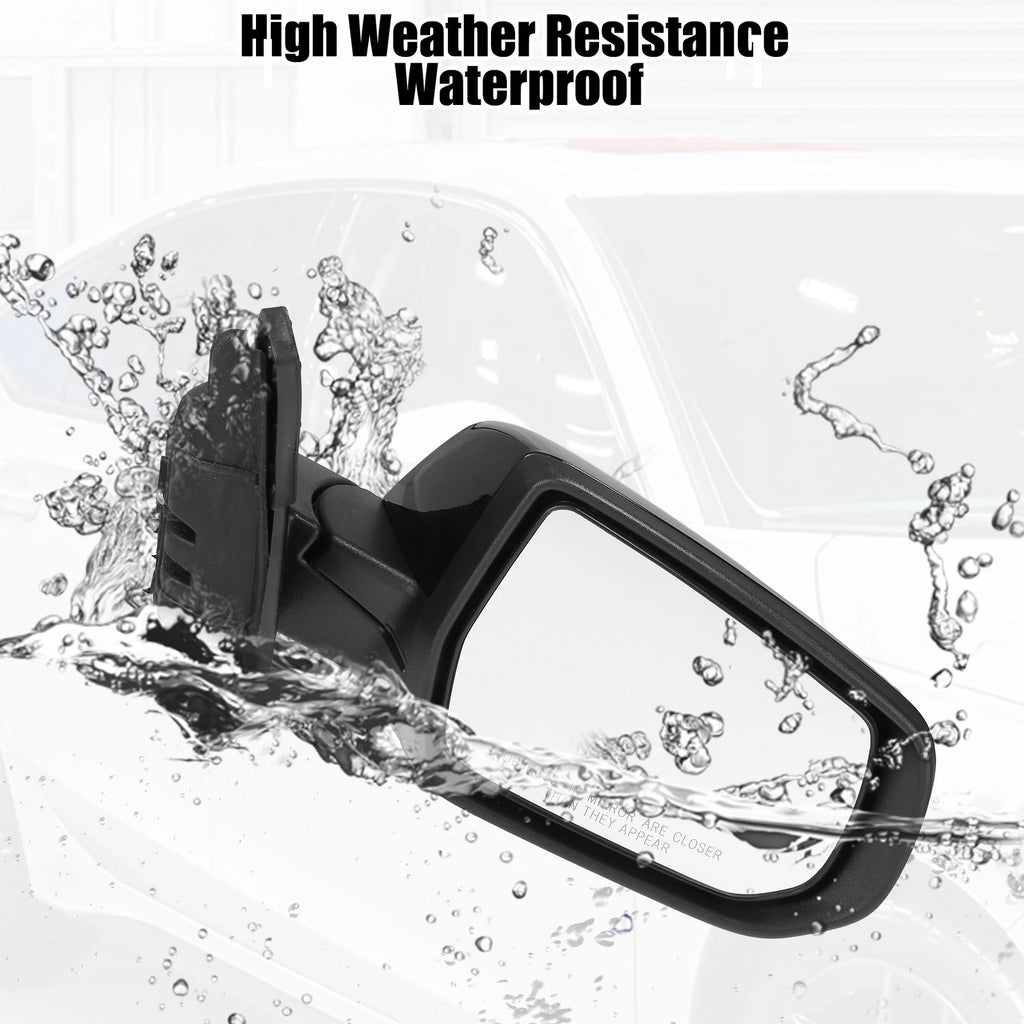 7Pin Right Side Exterior Door Mirror Assembly Black for Chevrolet Malibu (2008–2012)