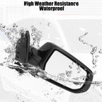 7Pin Right Side Exterior Door Mirror Assembly Black for Chevrolet Malibu (2008–2012)