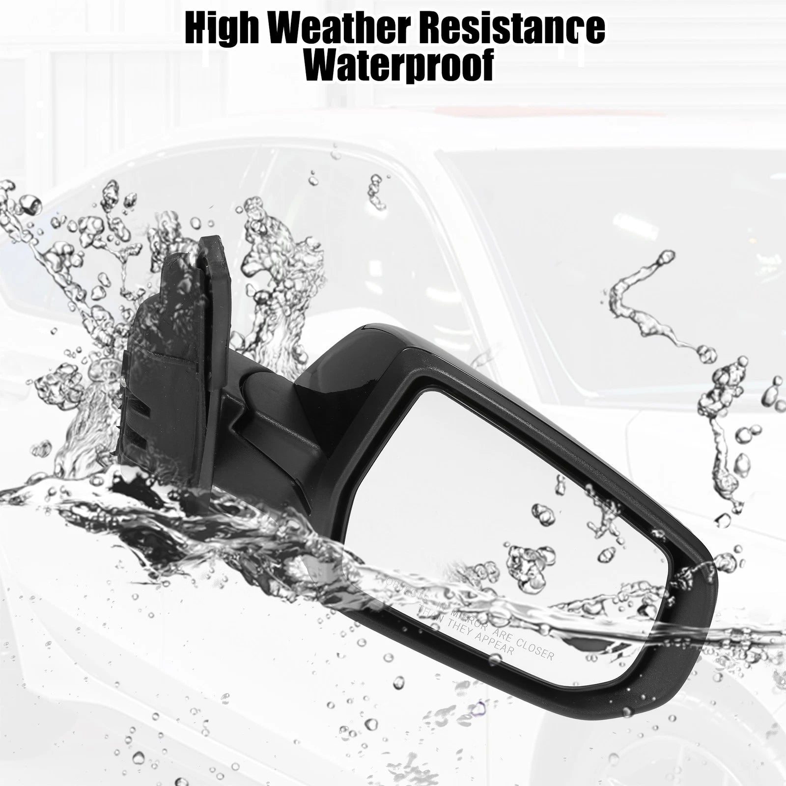 7Pin Right Side Exterior Door Mirror Assembly Black for Chevrolet Malibu (2008–2012)