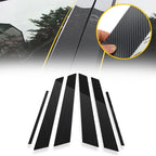 6pcs Carbon Fiber Pillar Posts for Honda Civic (2006–2011) Door Trim Kit