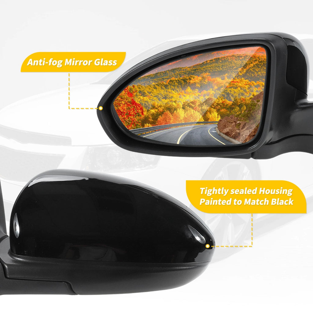 3Pin Left Side Door Mirror Gloss Black for Chevy Cruze Limited (2016)