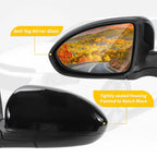 3Pin Left Side Door Mirror Gloss Black for Chevy Cruze Limited (2016)