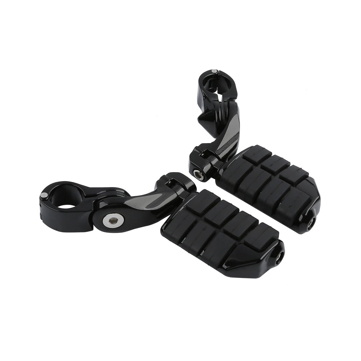 1.25" Adjustable Highway Short Angled Foot Pegs for Harley