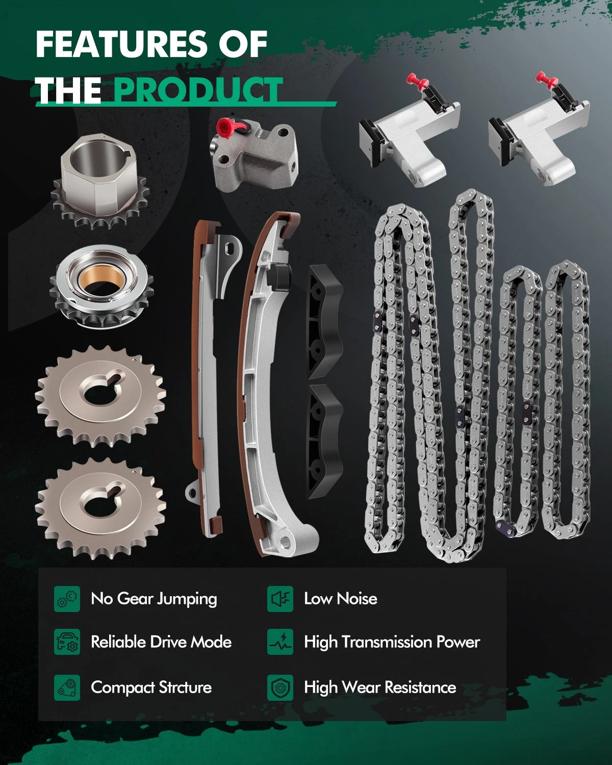 Timing Chain Kit for Toyota 4Runner Tacoma Tundra (2003–2012) 4.0L V6