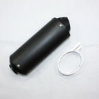 38mm Matt Black Alloy Exhaust Muffler + Clamp for PIT Trail Dirt Bike (125cc-150cc)