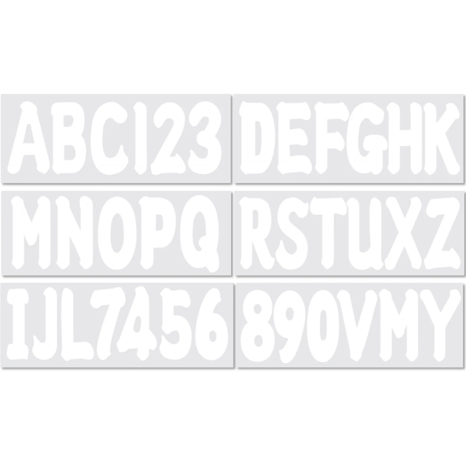 Boat Registration Sticker Decals A-Z & 0-9 Numbers