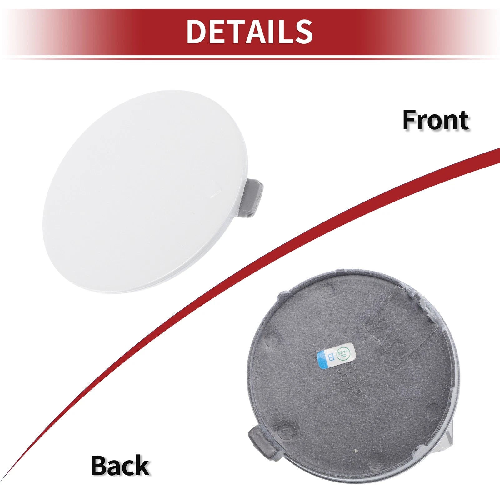 Front Tow Hook Cover for BMW X5 F15 M (2014–2018) No. 51118060131 White