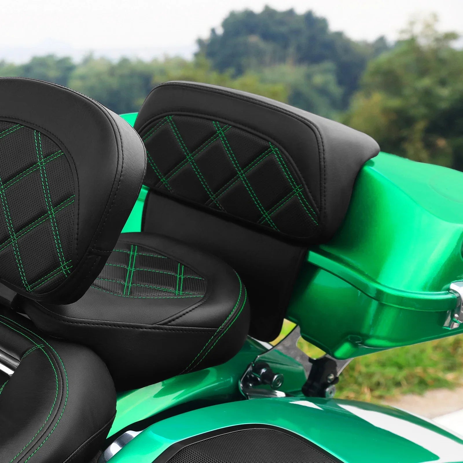 Driver Passenger Seat Backrest Pad for Harley CVO Street Glide (2014-2023)