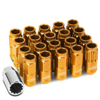 Set of 16 Open-End Aluminum Lug Nuts + Adapter M12x1.25 for