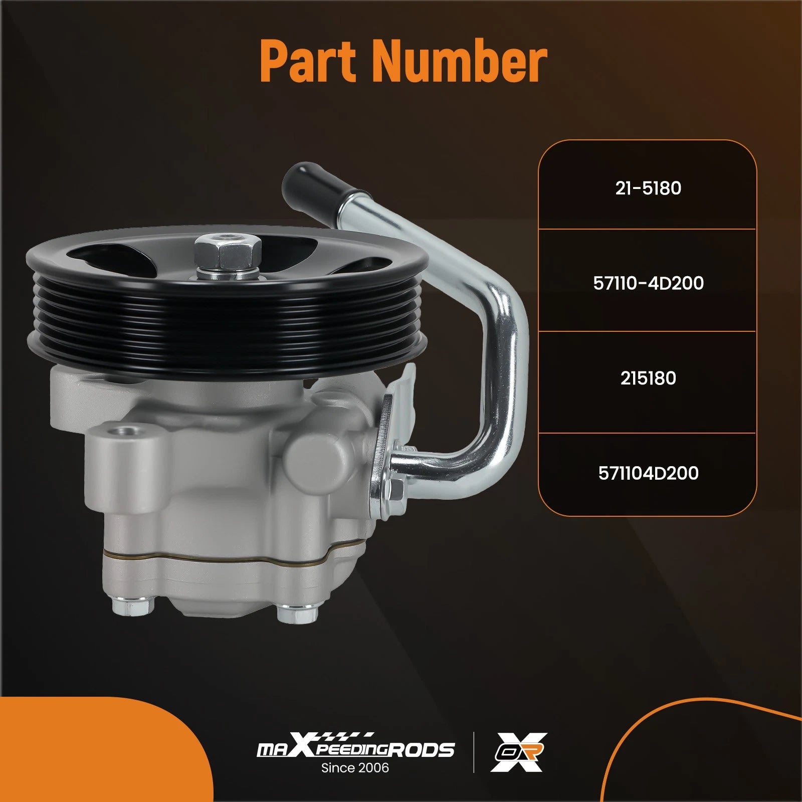 Power Steering Pump for Kia Sedona Hyundai Entourage V6 3.8 (2006–2010)