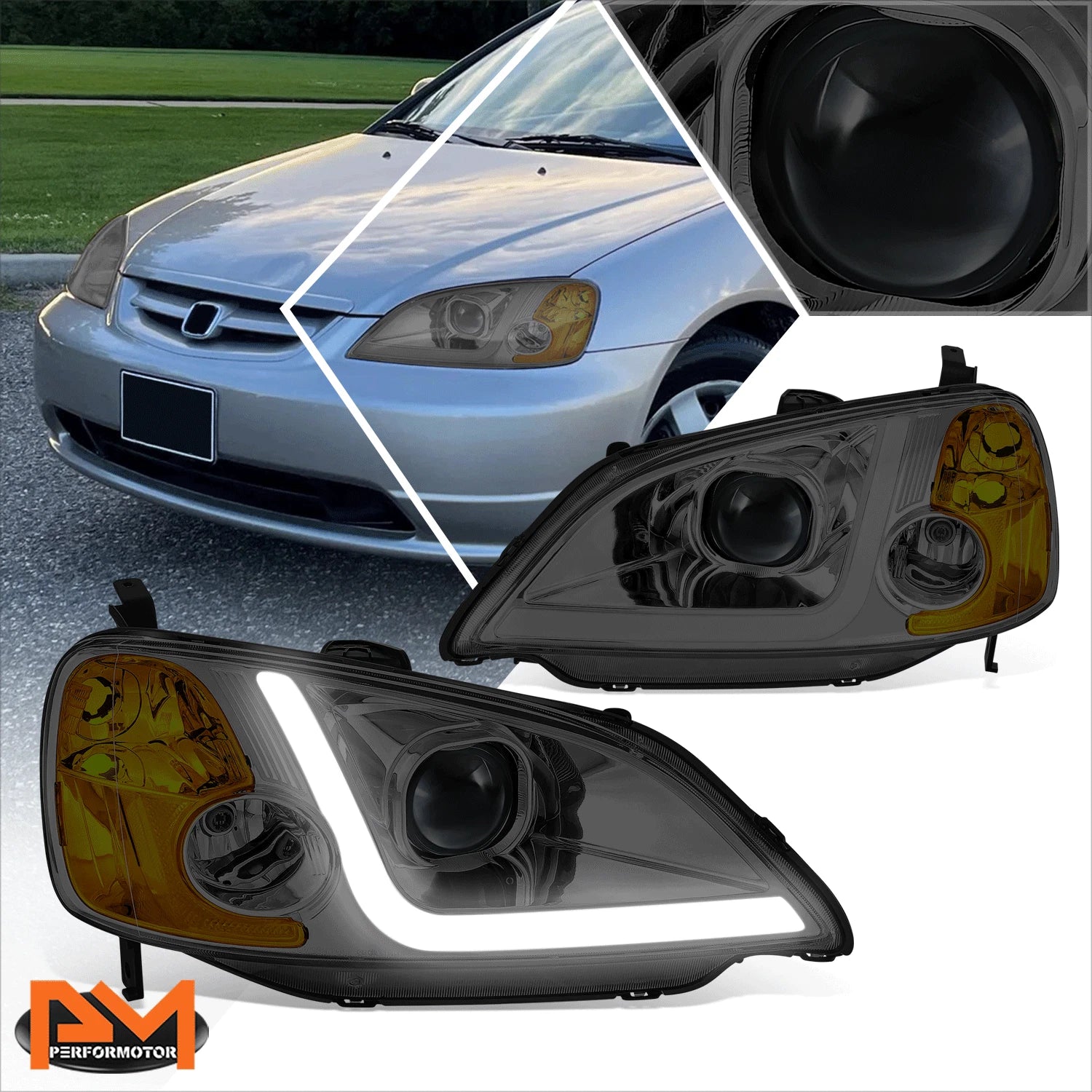 Right Side Chrome Amber Headlight for Nissan Frontier (2009–2021)