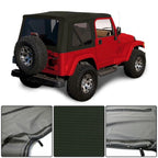 Soft Top Replacement for Jeep Wrangler (1997–2006) Tinted Windows Brown Denim