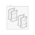 Set of 4 Front Disc Brake Pads for Mercedes (0004201006)