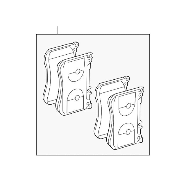 Set of 4 Front Disc Brake Pads for Mercedes (0004201006)