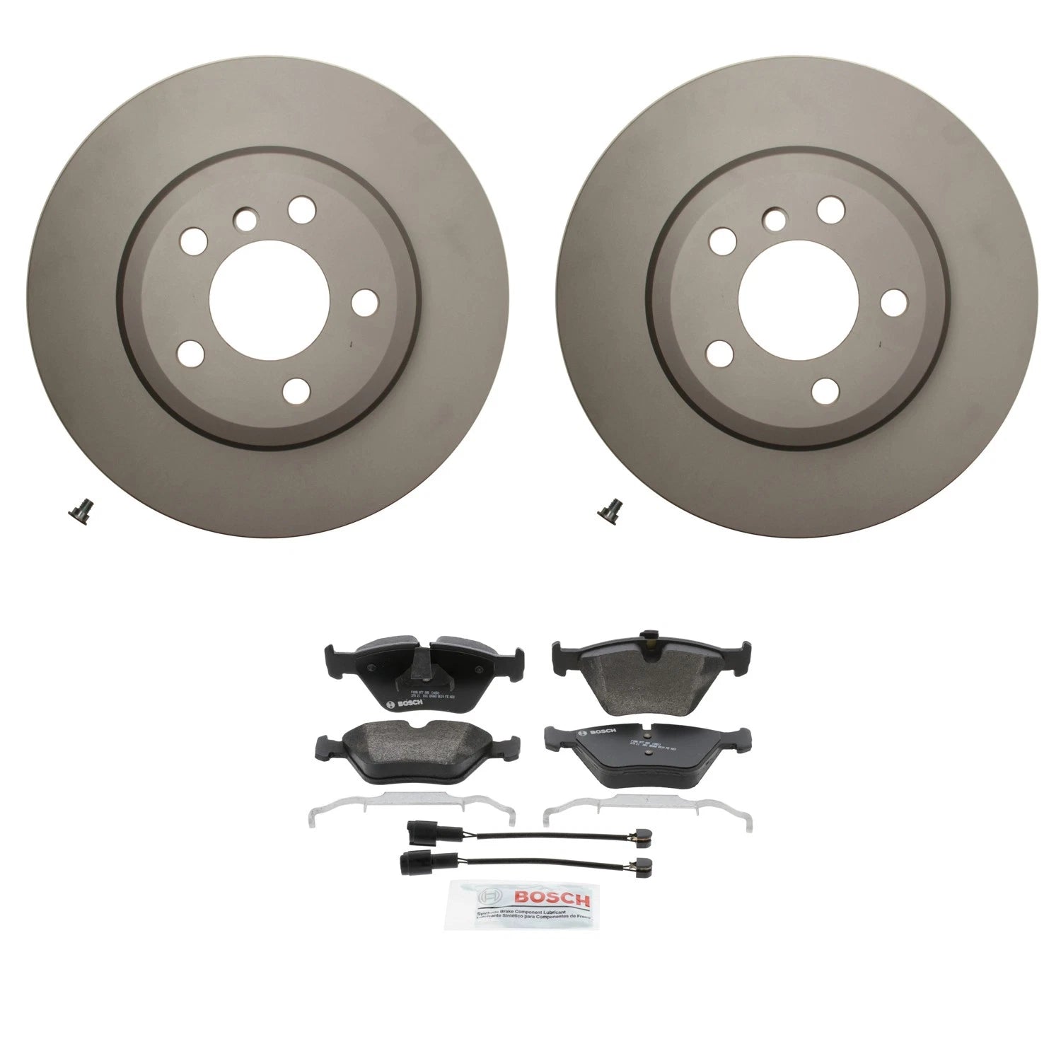 Hella Front Rotors & Bosch QuietCast Brake Pads Kit for BMW X3 (2004–2010)