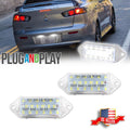 2X LED License Plate Lights for Mitsubishi Lancer Evo X (2001–2017)