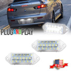 2X LED License Plate Lights for Mitsubishi Lancer Evo X (2001–2017)