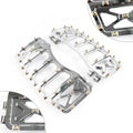 Chrome & Gold Foot Pegs for Harley Softail Touring Road Glide