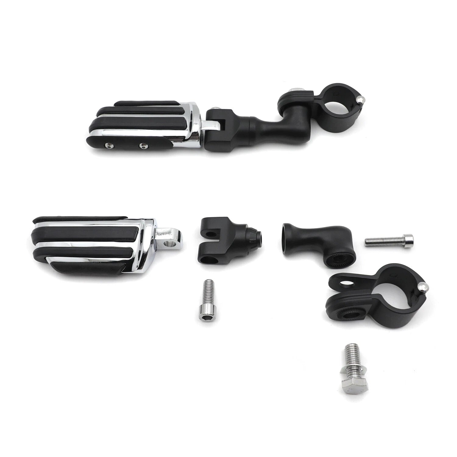 2X 3" Foot Pegs for Harley Touring (1.25" Male Mounting)